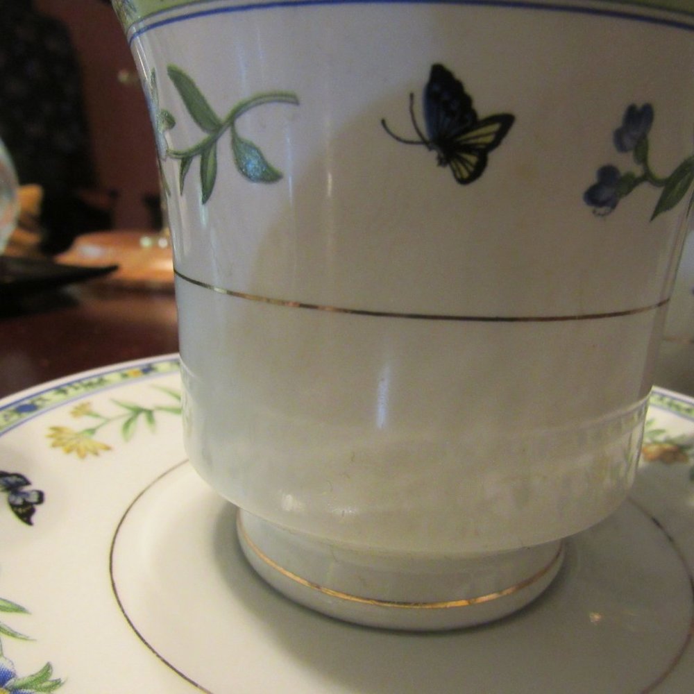 🦋🐦🦋Beautiful Vtg 90's Victorian Porcelain Floral Tea Set Bundle - 3/Set+ - Picture 4 of 15